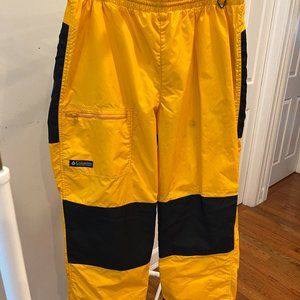 Vintage Columbia Shell Snow Pants Yellow Men's XL